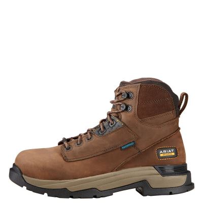 Ariat Work: MasterGrip 6" Waterproof Composite Toe Zapatos de Seguridad Hombre - Marrones (IDMFZ1205